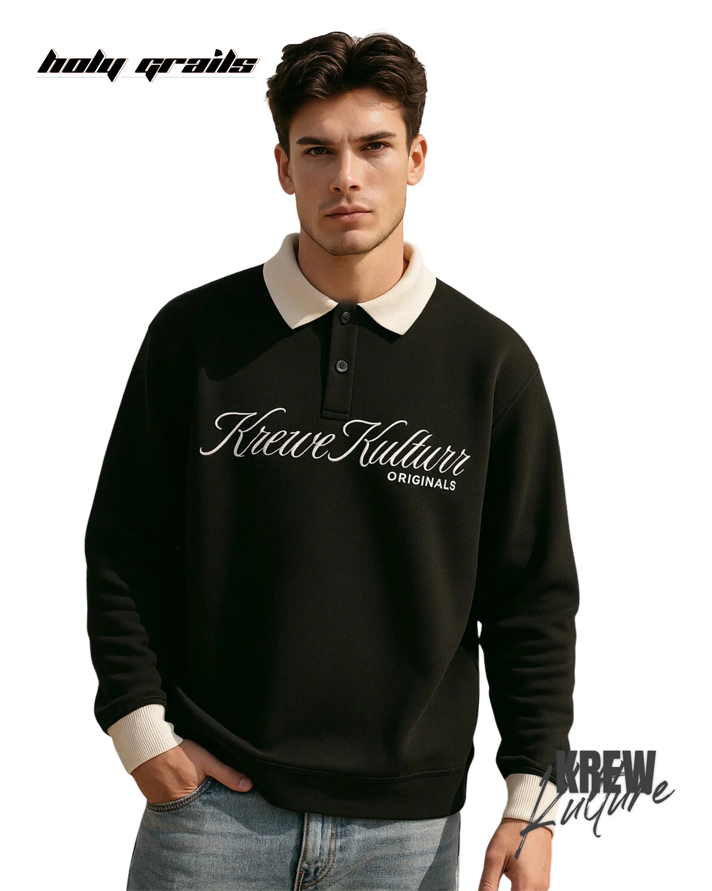 Trust the Author of Life Black Polo T Shirt HG x Krewe Kulturr