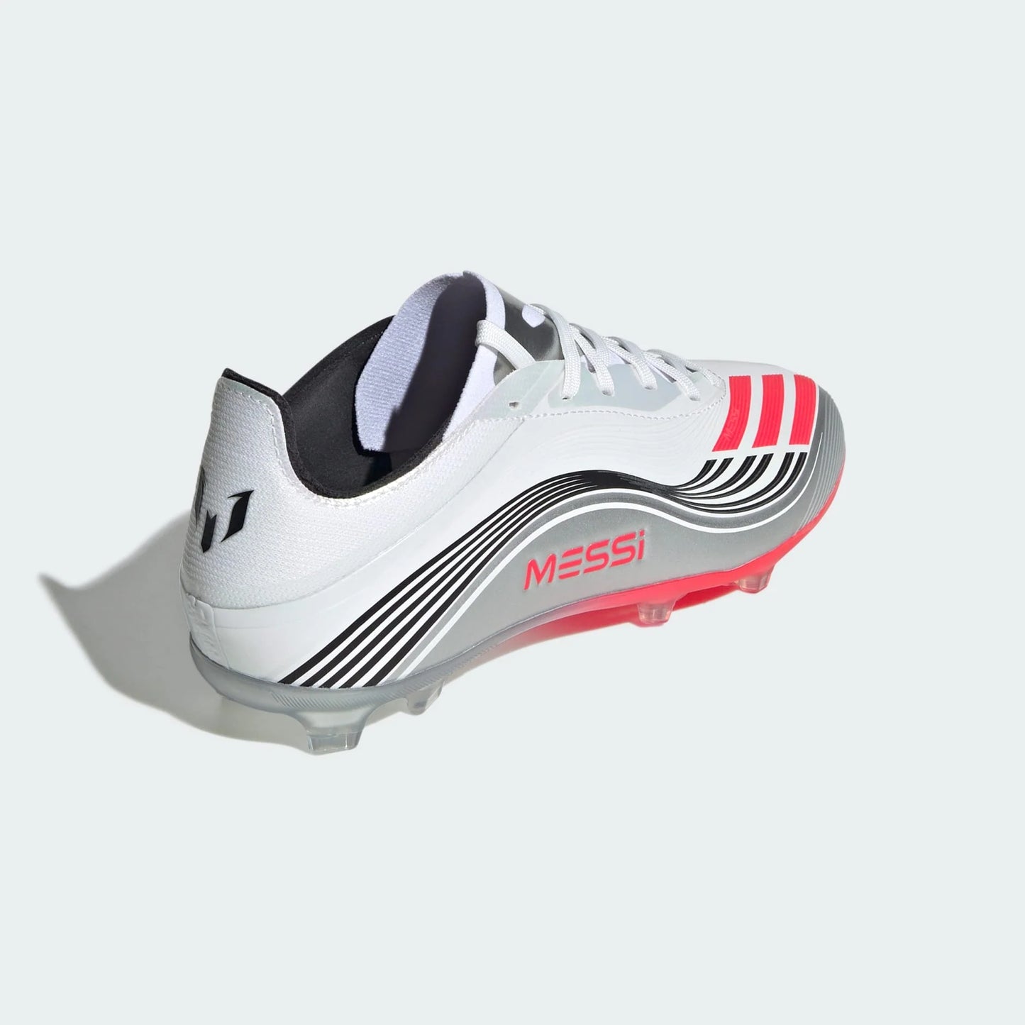 adidas F50 Messi Elite Firm Ground Soccer Cleats Youth White Red Silver
