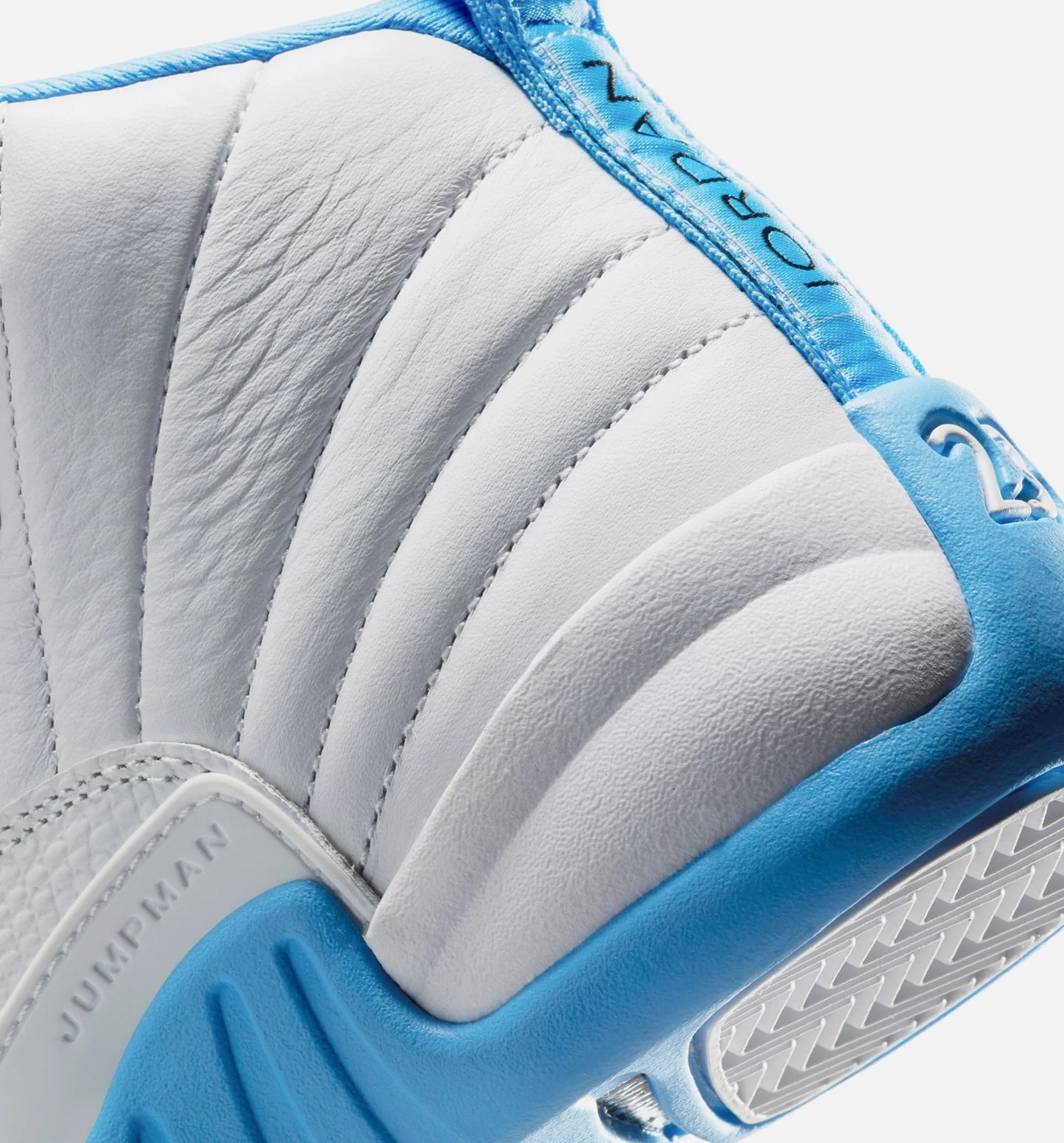 Air Jordan 12 Retro White and University Blue Grade School Lifestyle Shoe White University Blue Metallic Silver