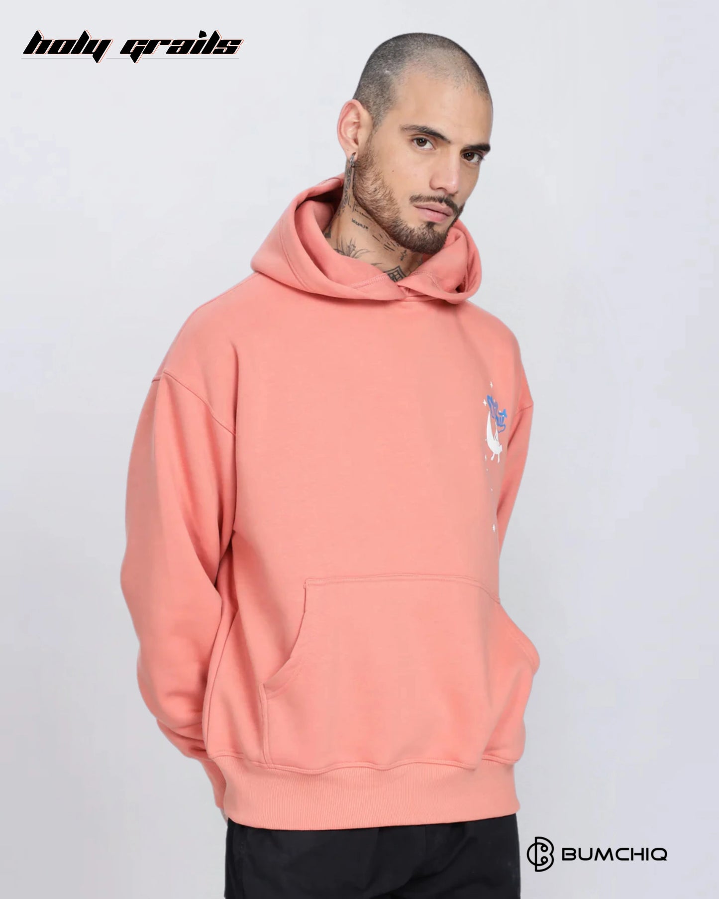Chill Coral Pink Hoodie HG x Bumchiq