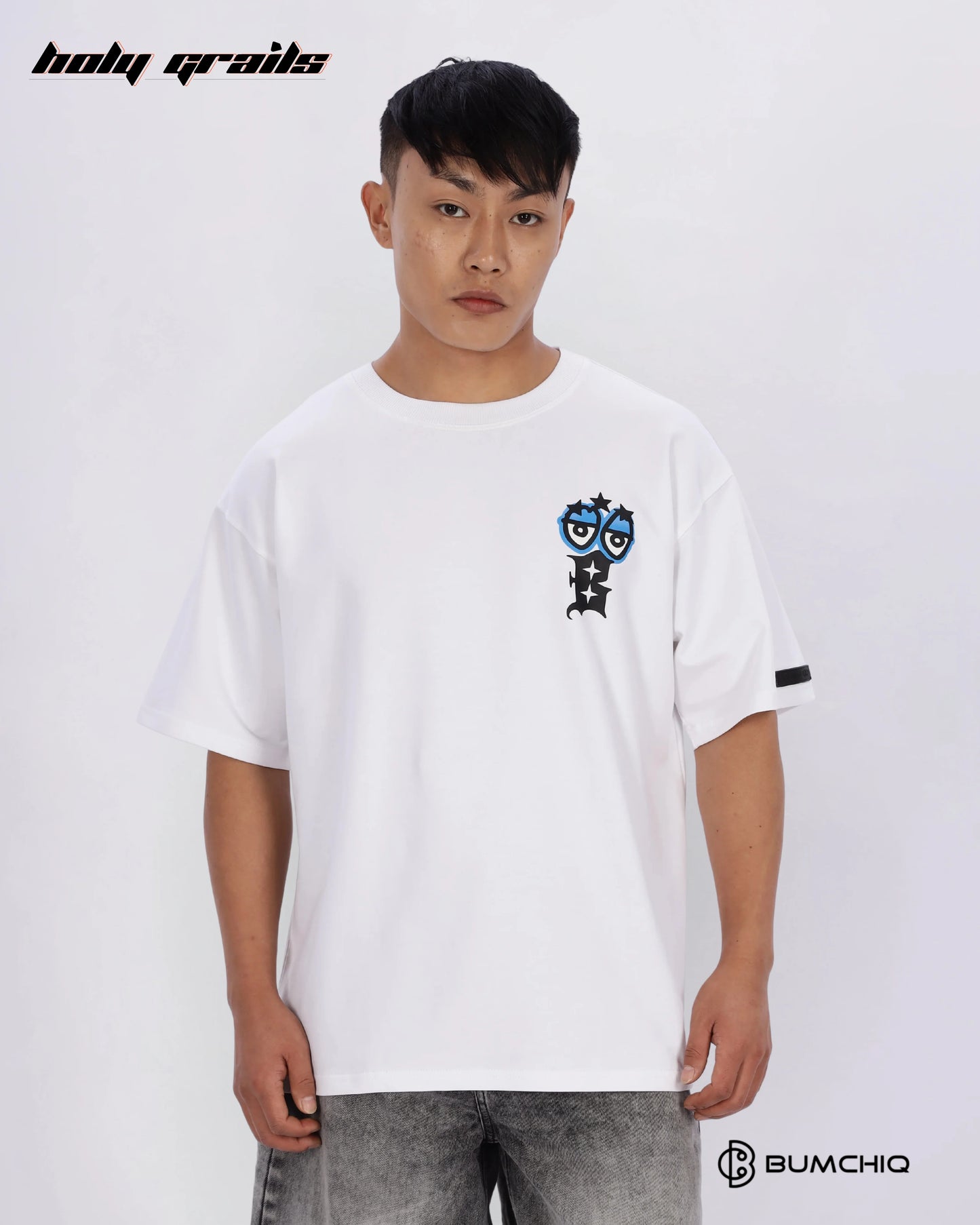 Best Happen White Oversize Tee HG x Bumchiq