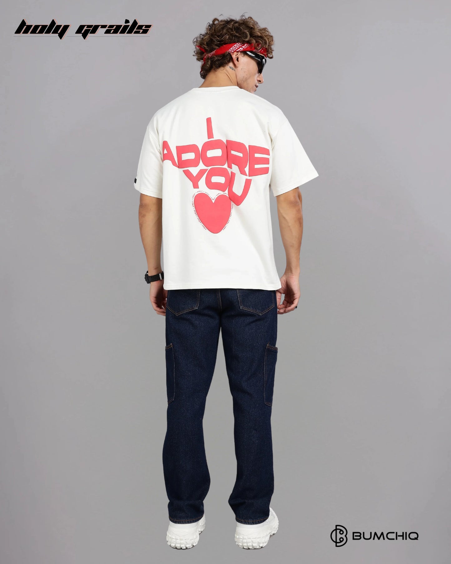 Adore You White Oversize Tee HG x Bumchiq