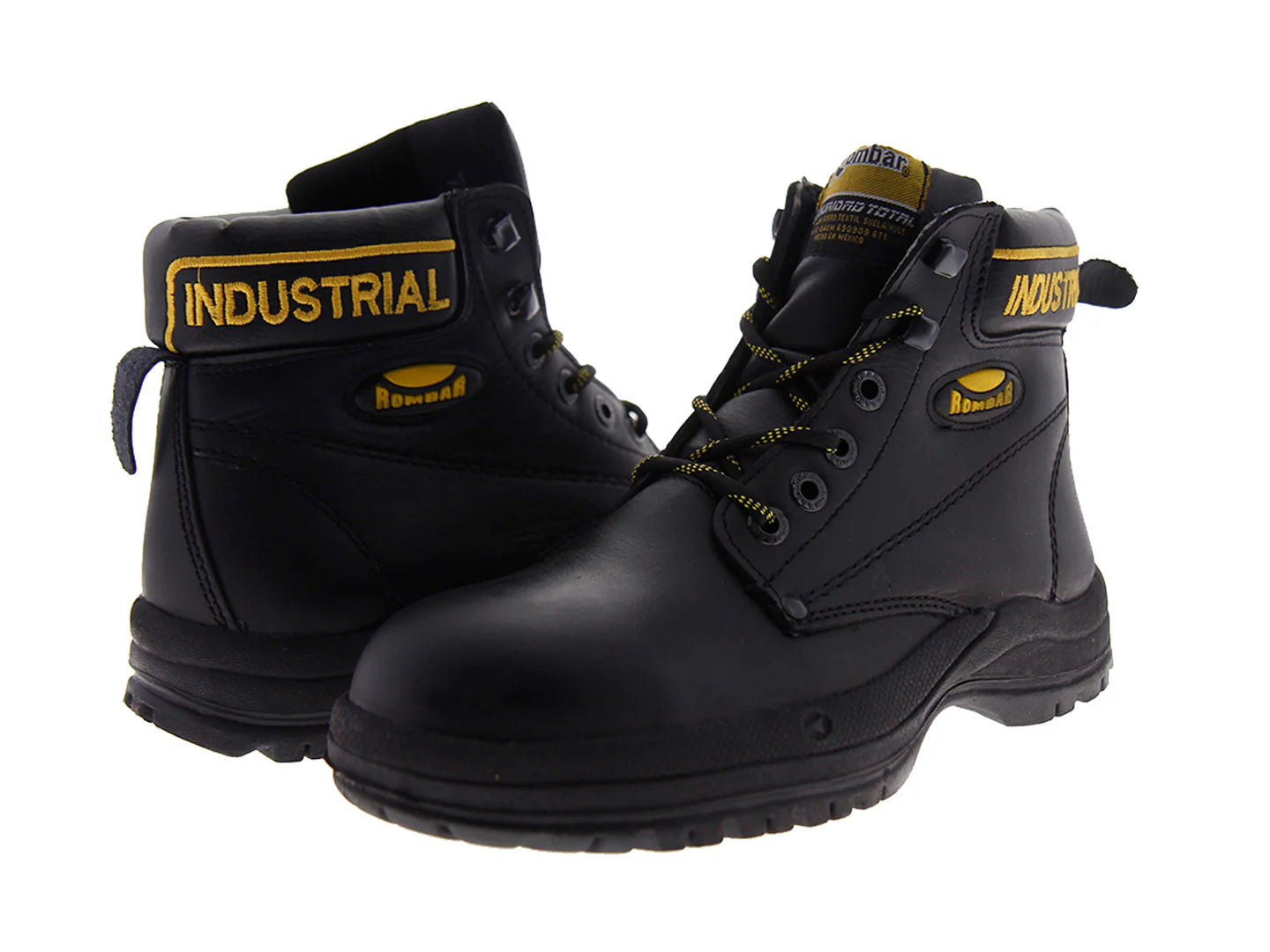 Botas Rombar Napa Negro con Casco de Acero para Hombre
