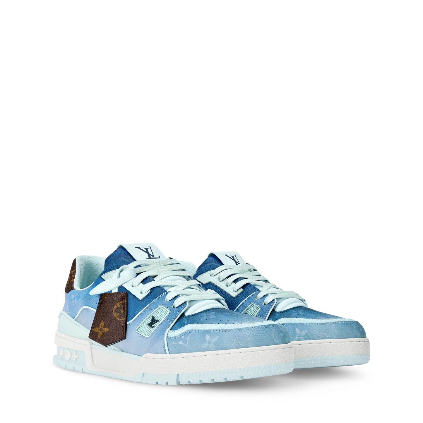 LV Trainer Sneaker Monogram printed canvas Blue