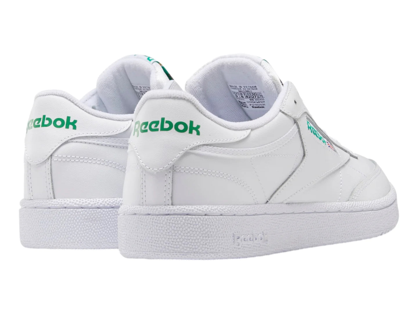 Tenis Reebok Club C 85 Blancos con Verde para Hombre