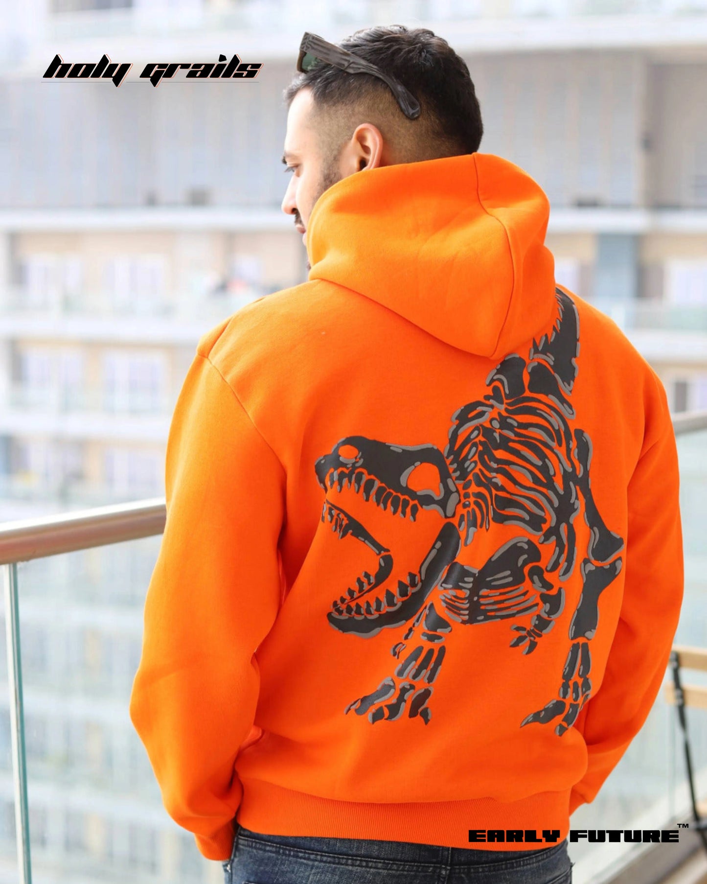 T Rex Mandarin Orange Hoodie HG x Early Future