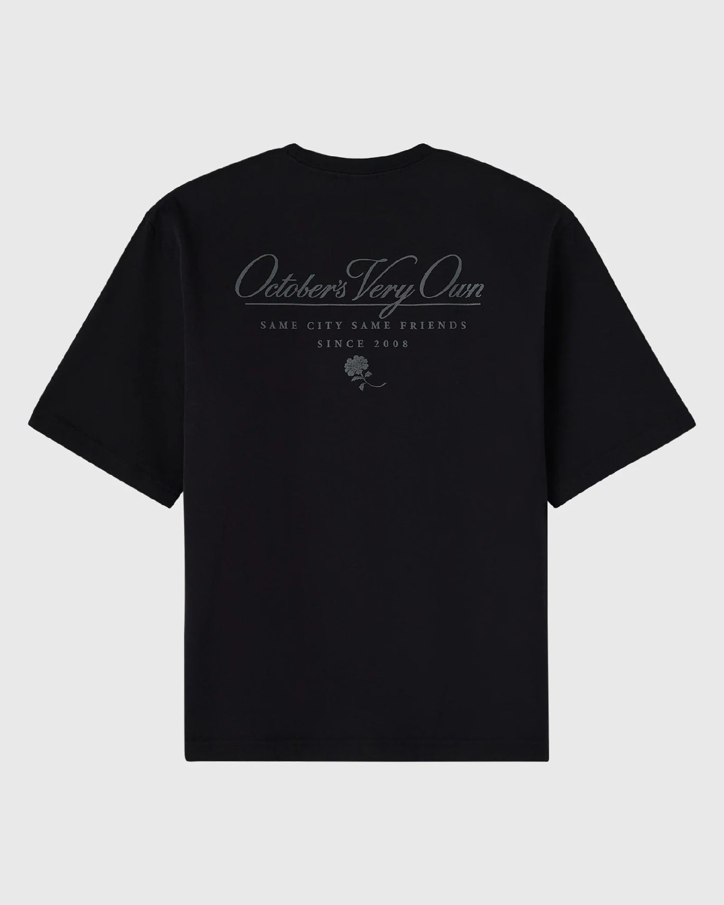 Luxe Jersey Script Tee Black