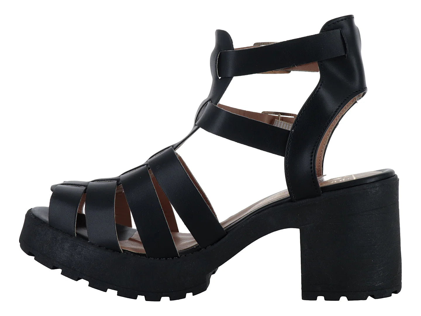 Sandalias de Plataforma Luna Rosa Negro para Mujer