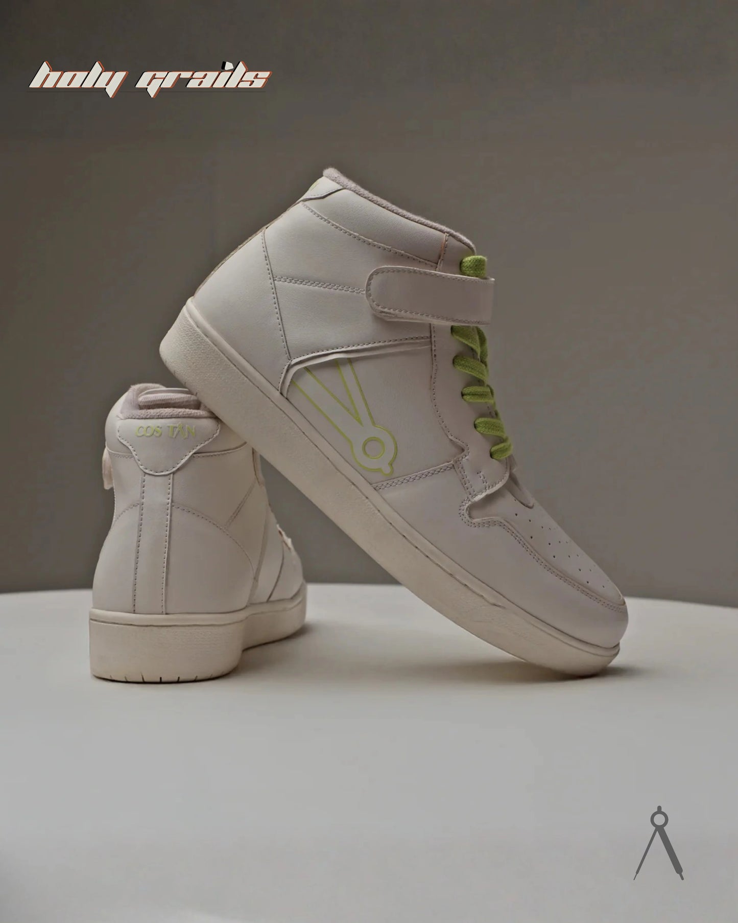 Vector White Lime Accent High Sneakers HG x Cos Tan