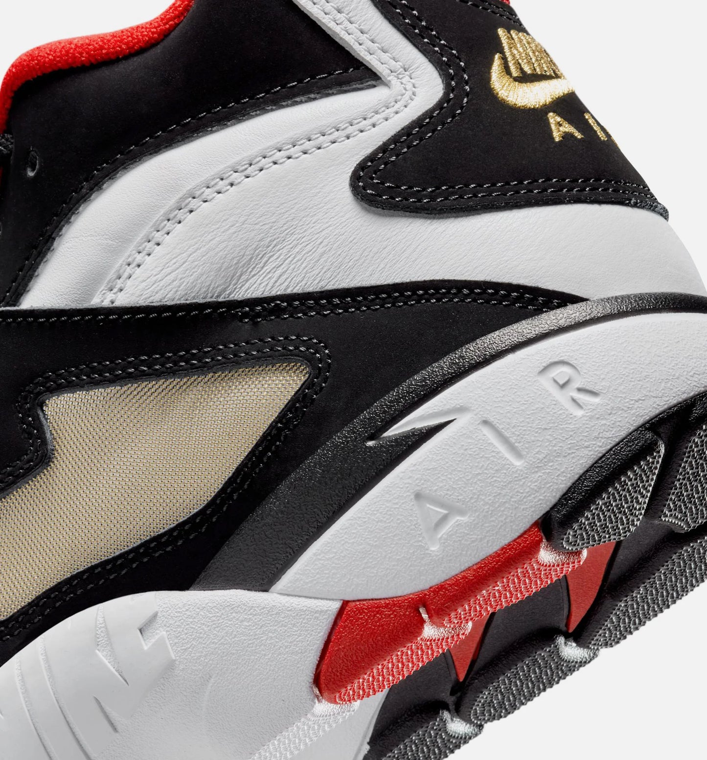 Air Diamond Turf Mens Lifestyle Shoe White Fire Red Black Gold