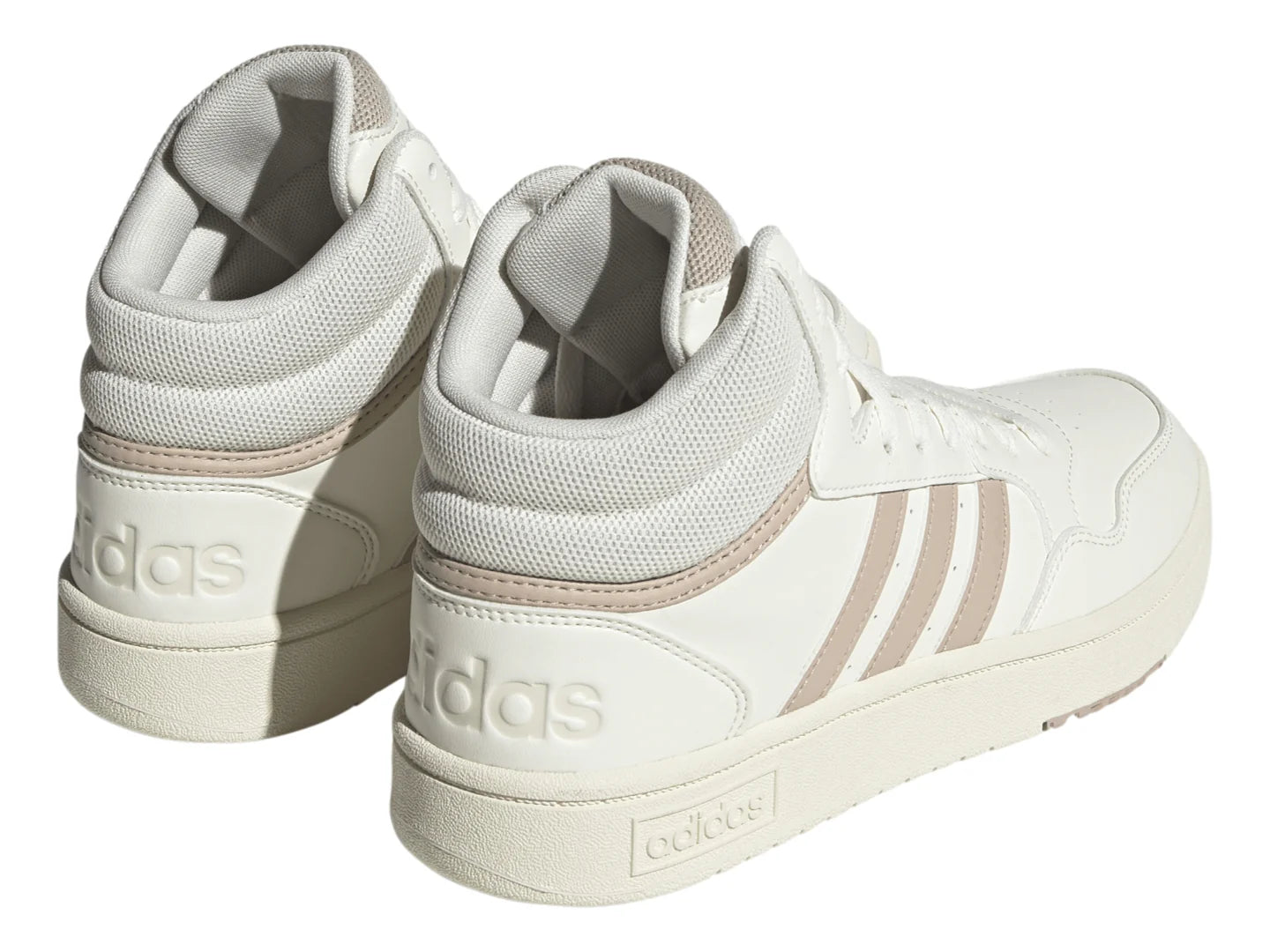 Tenis Adidas Hoops 30 Mid Blanco y Taupe para Mujer