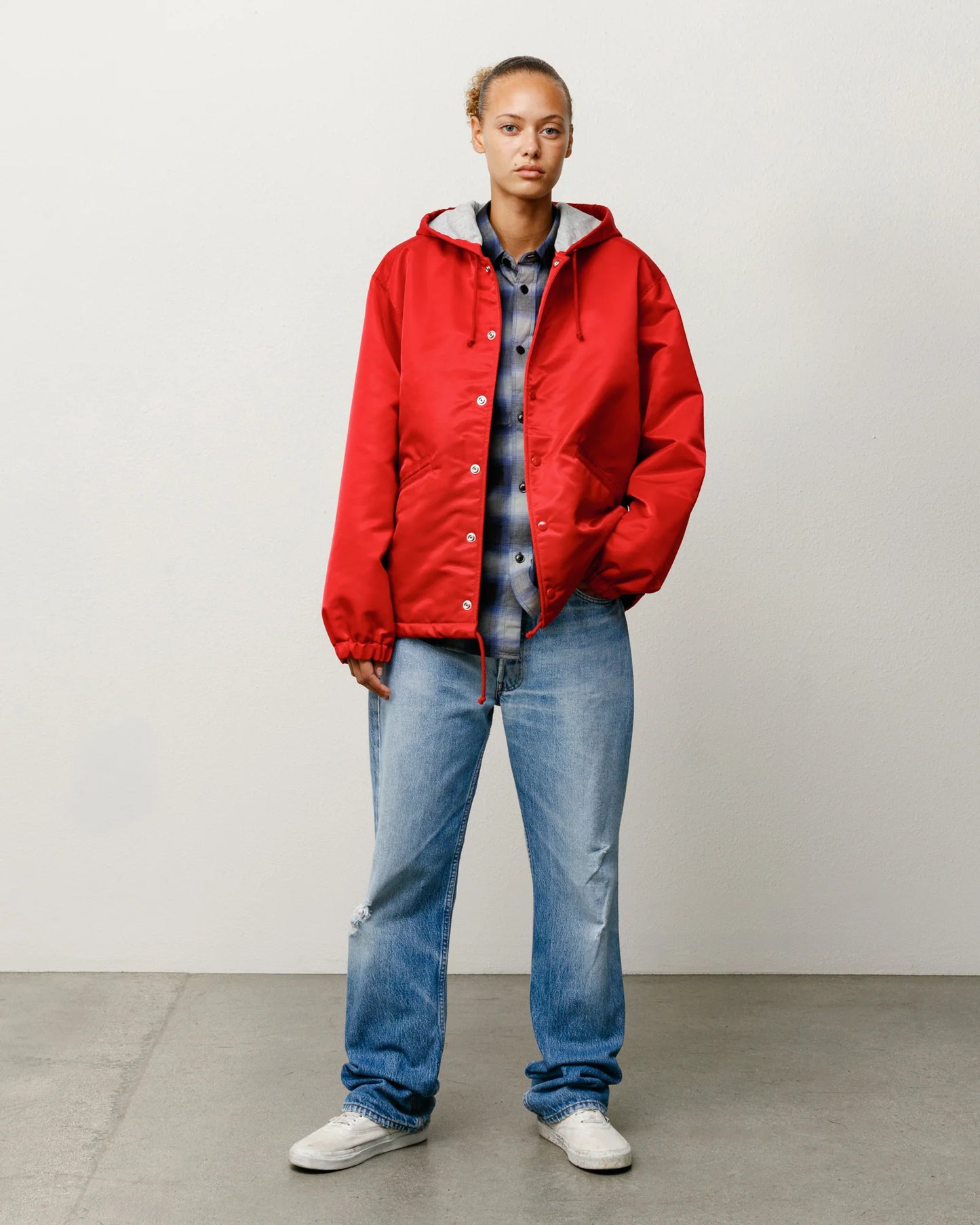 HOODED COACHES JACKET