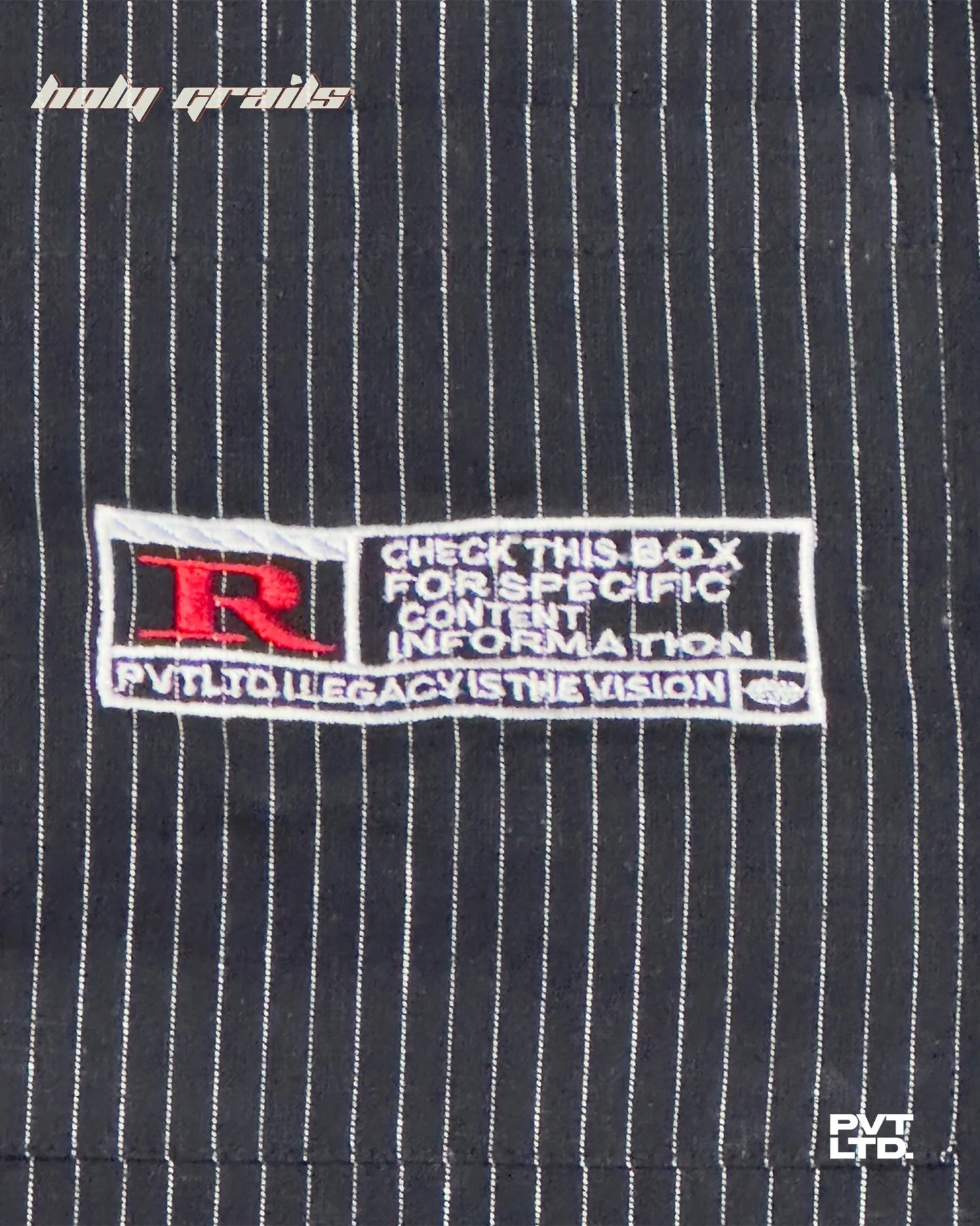 Pinstripe Black Linen Shirt HG x Pvt Ltd
