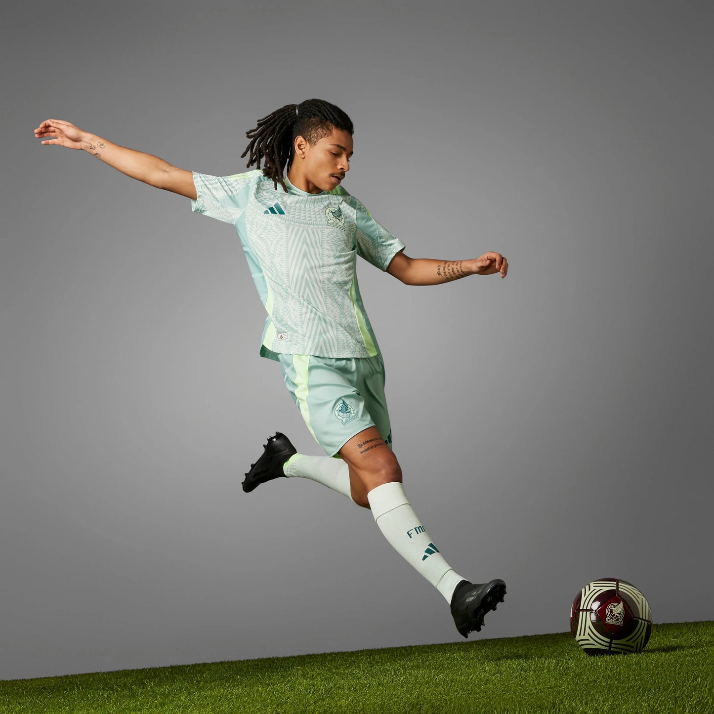 adidas Mexico Away Authentic Jersey 2024 Linen Green
