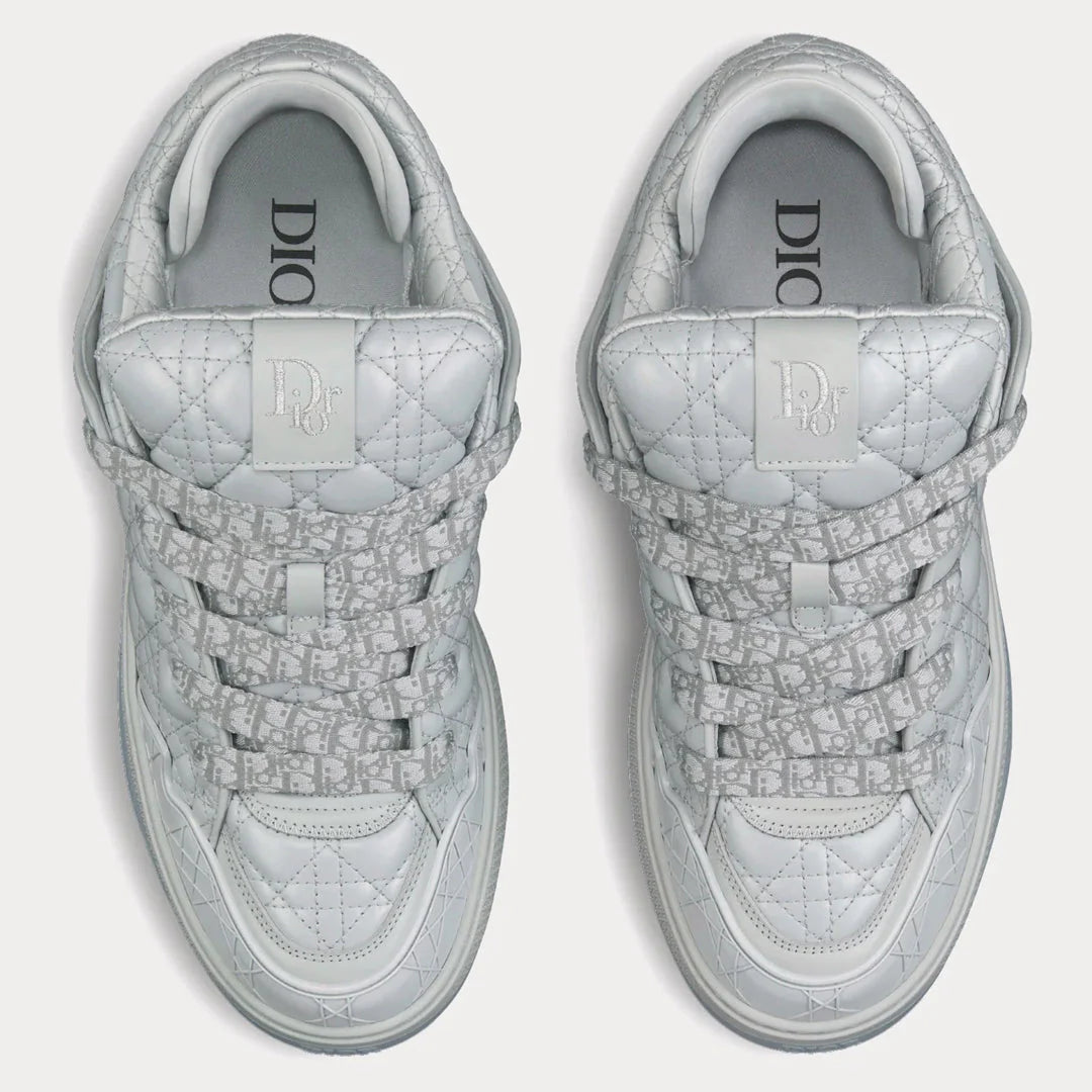 Dior B9S Skater en cuir gris Cannage Kumo