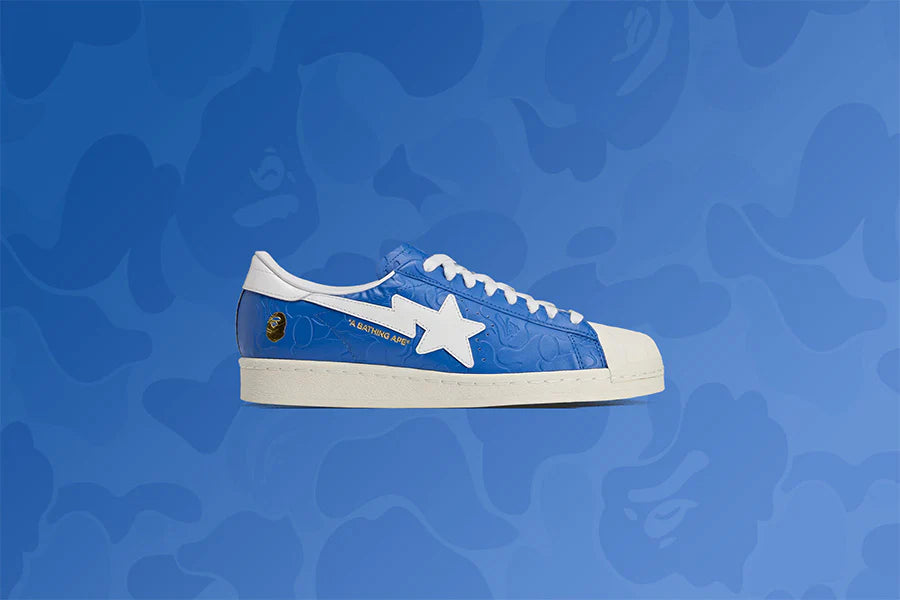 Adidas x BAPE Superstar Blue Cloud White Off White