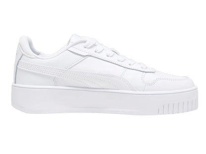 Tenis Puma Carina Street Blanco y Oro para Niña