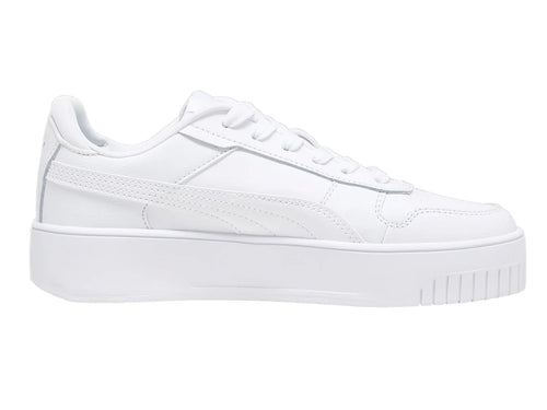 Tenis Puma Carina Street Blanco y Oro para Niña