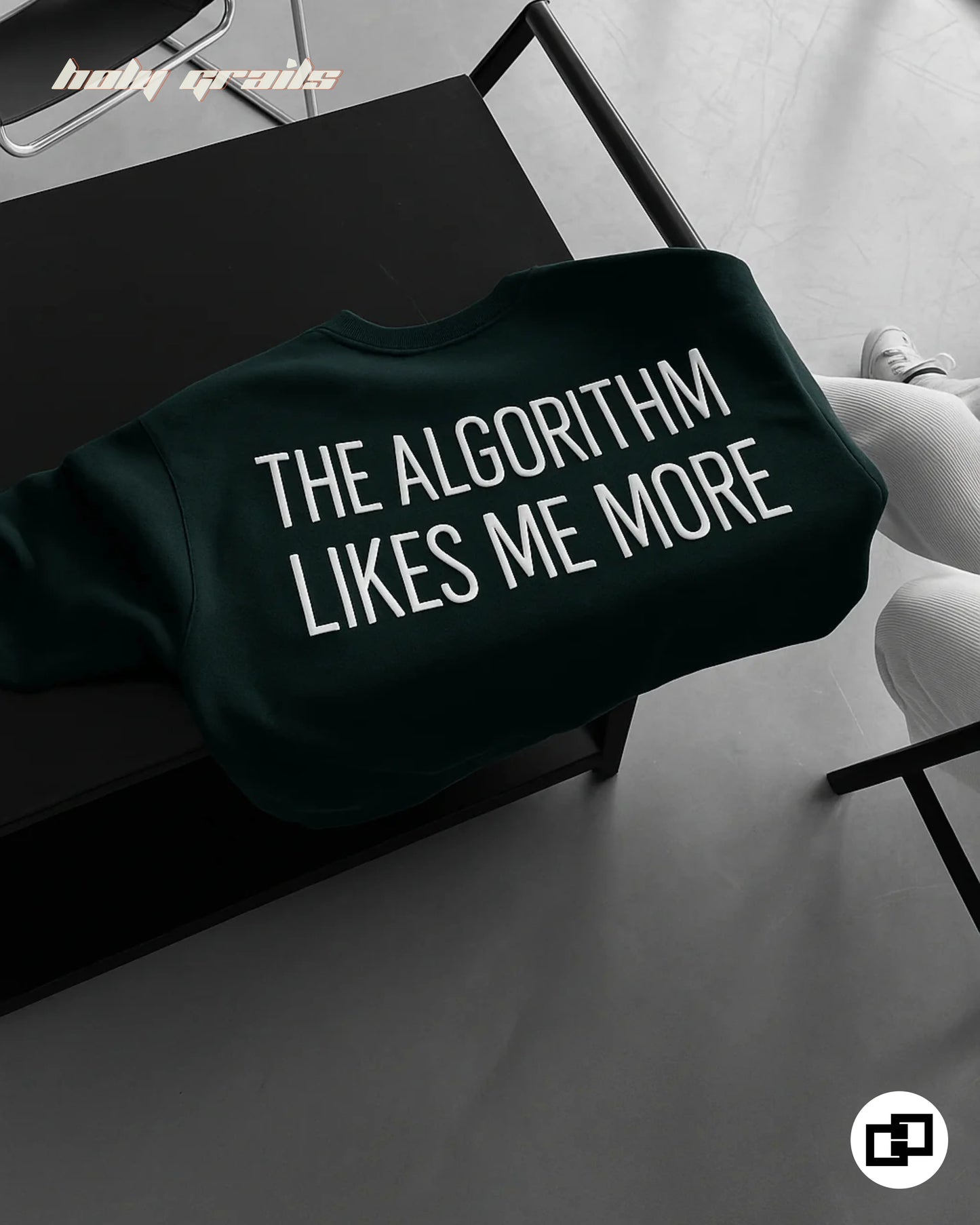 Algorithm Likes Me More Green Oversize Tee HG x Grey Hound Clothing