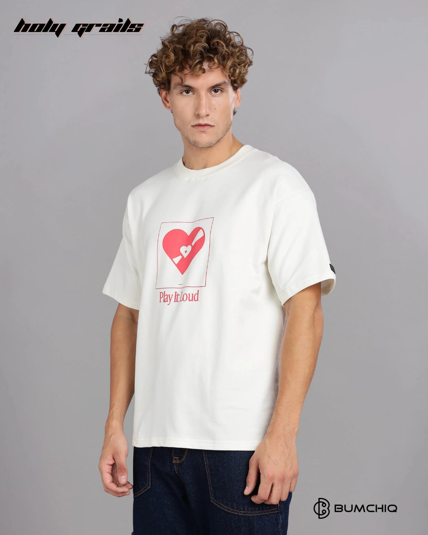 Adore You White Oversize Tee HG x Bumchiq
