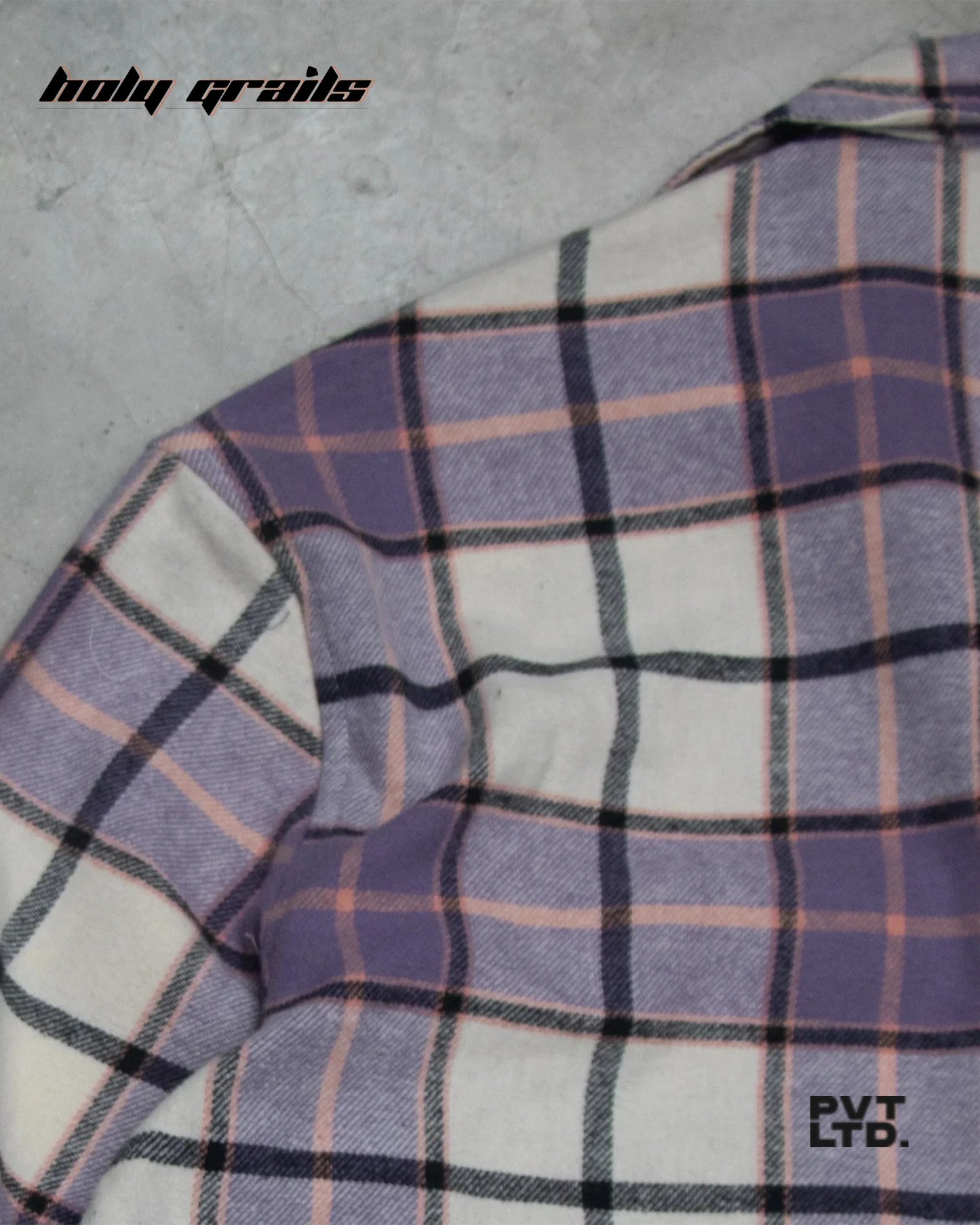 Purple Checkered Flannel Shirt HG x Pvt Ltd