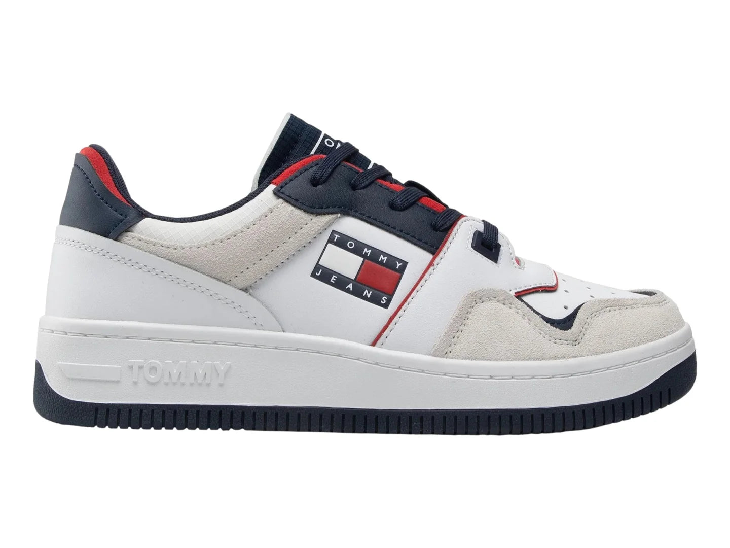 Tenis Tommy Hilfiger Tommy Jeans Deconstructed Basket Blanco para Hombre