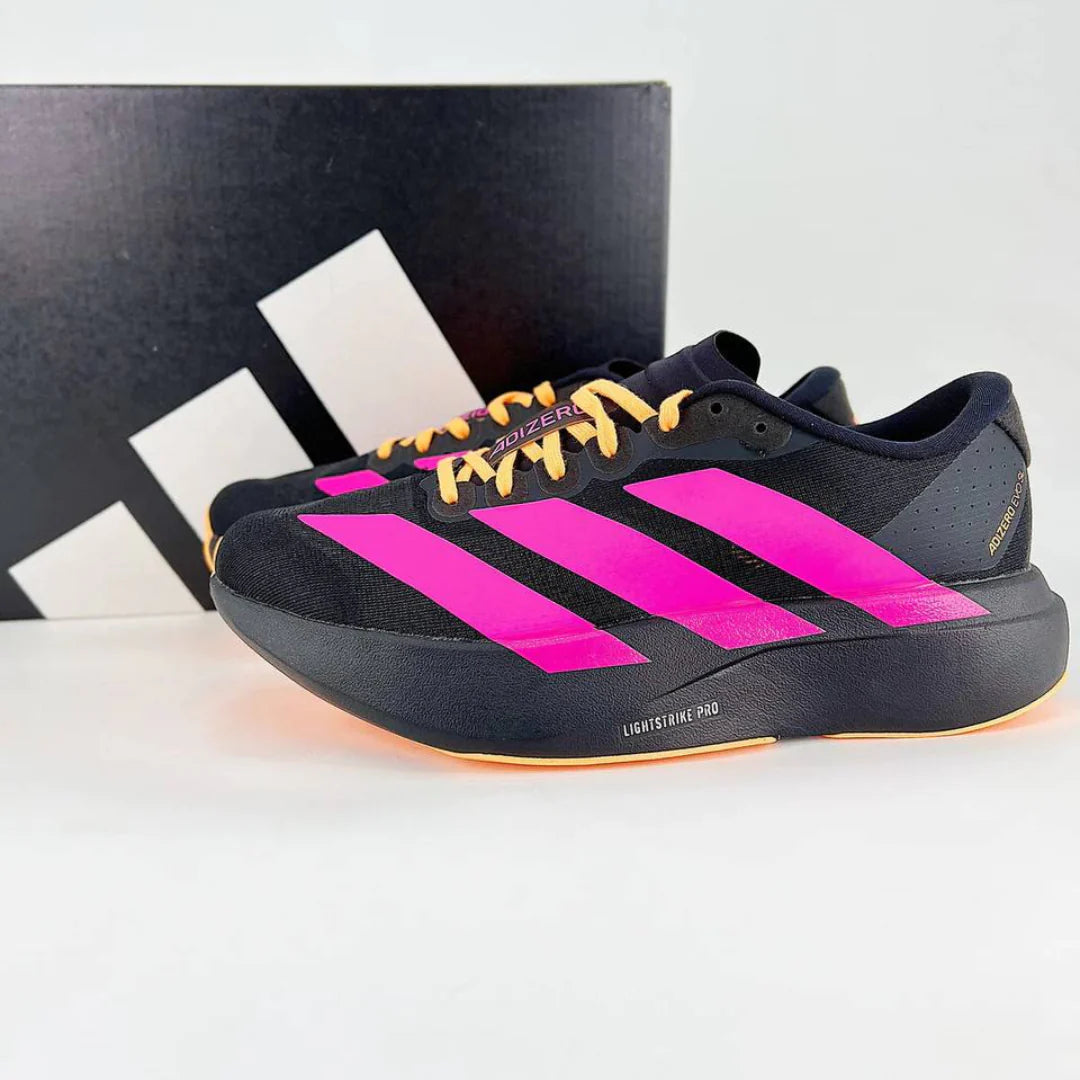Tênis Adidas Adizero Evo SL Preto Amarelo Rosa
