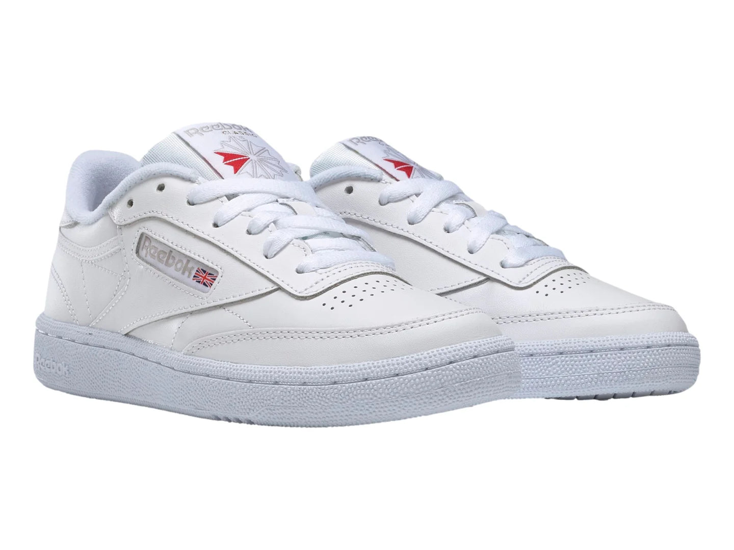 Tenis Reebok Club C 85 Blanco y Gris para Mujer