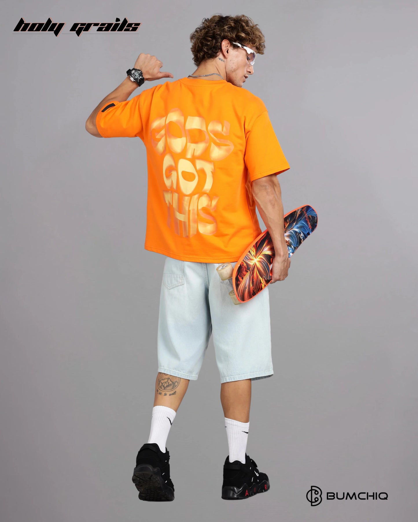 Gods Got This Orange Oversize Tee HG x Bumchiq