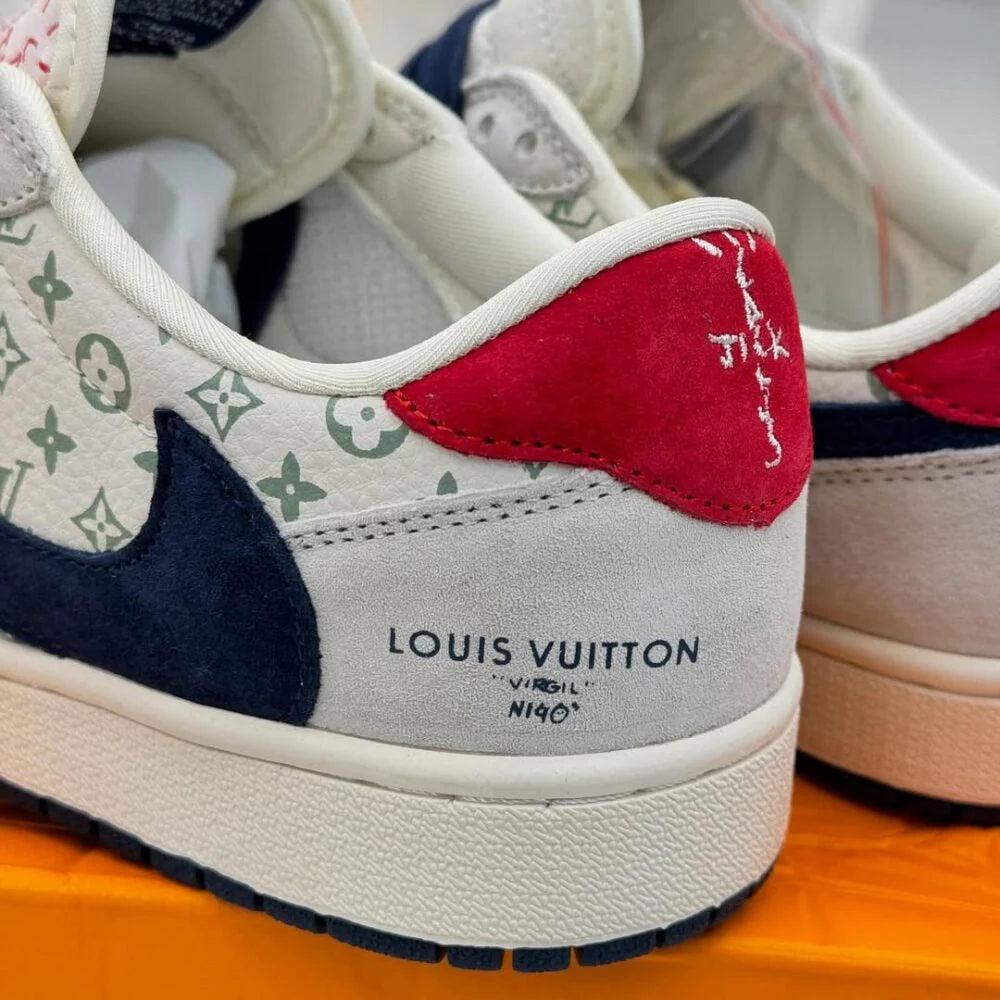 Louis Vuitton x Nike Air Jordan 1 Low Tricolor Monogram Custom