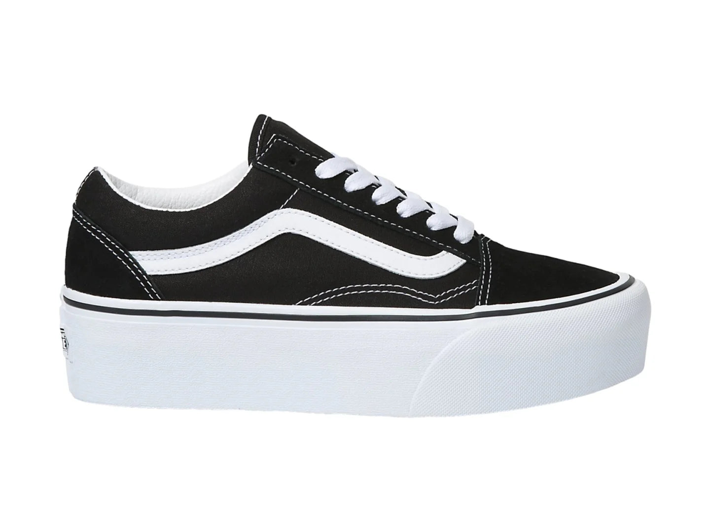 Tenis Vans Old Skool Stackform Negro y Blanco para Mujer