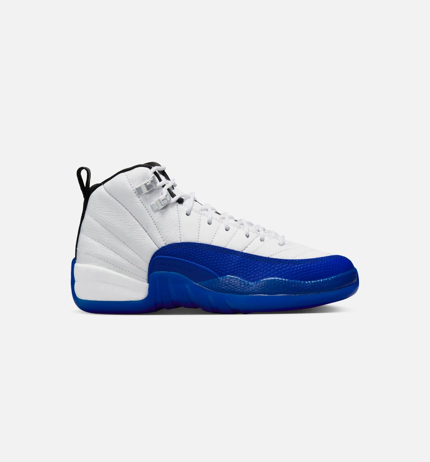 Air Jordan 12 Retro White and Game Royal Grade School Lifestyle Shoe White Black Game Royal