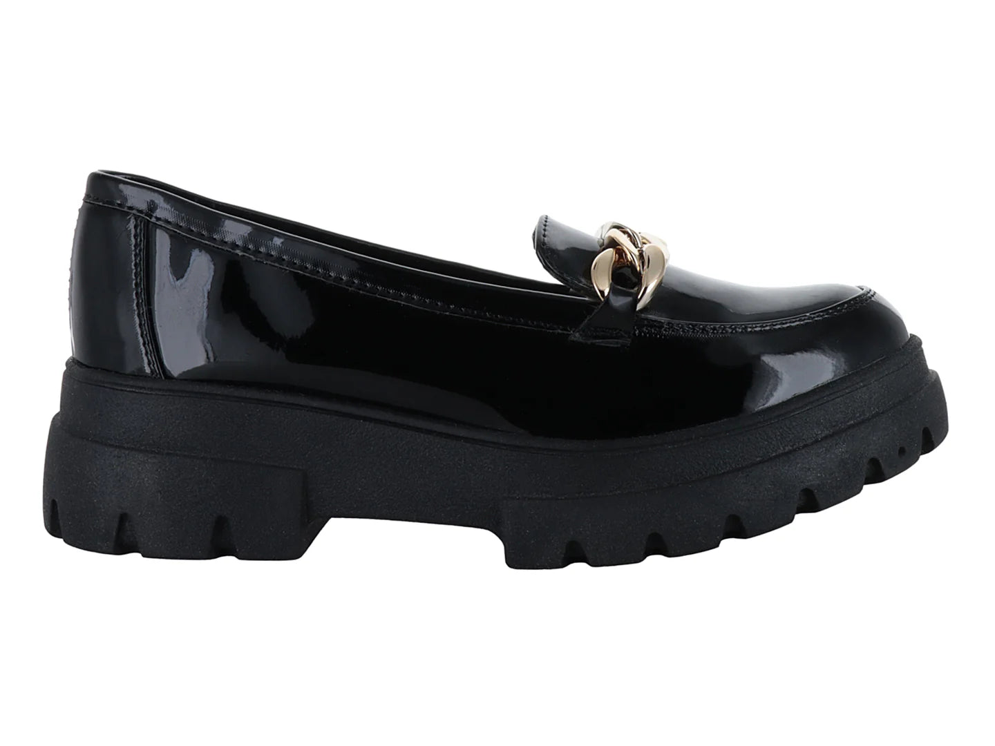 Zapatos Mocasines MeliAna Charol Negro para Mujer