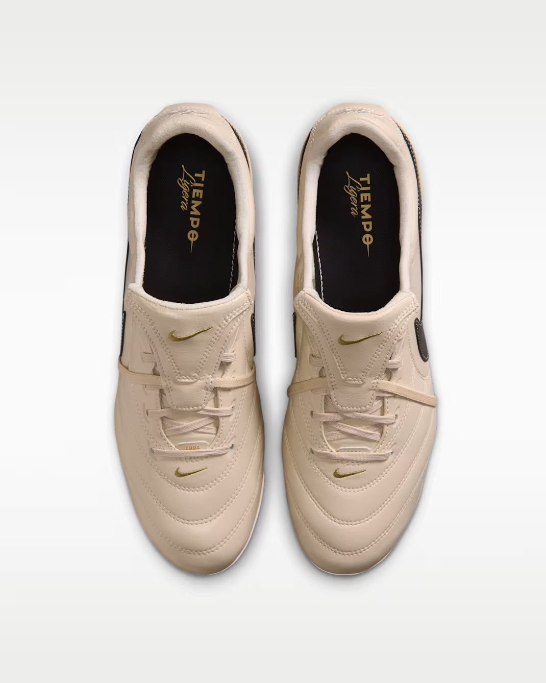 Nike Mens Tiempo Ligera Pro FG Soccer Cleats Pearl White Dark Obsidian