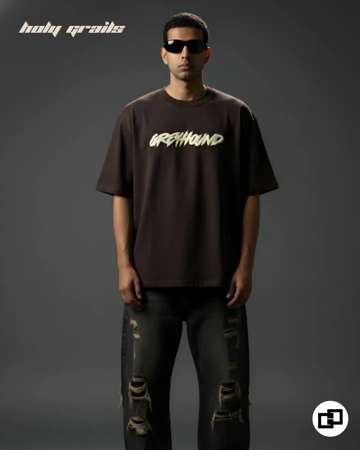 Wolf Brown Oversize T Shirt HG x Grey Hound