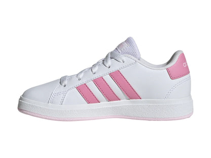Tenis Adidas Grand Court 20 Blanco y Rosa para Niña