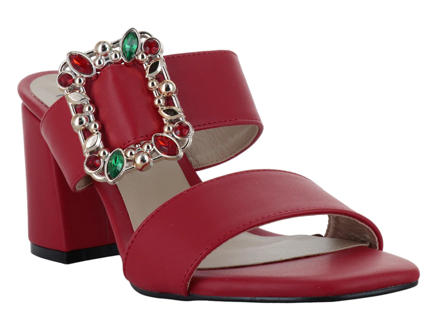 Sandalias Luna Rosa Rojo para Mujer