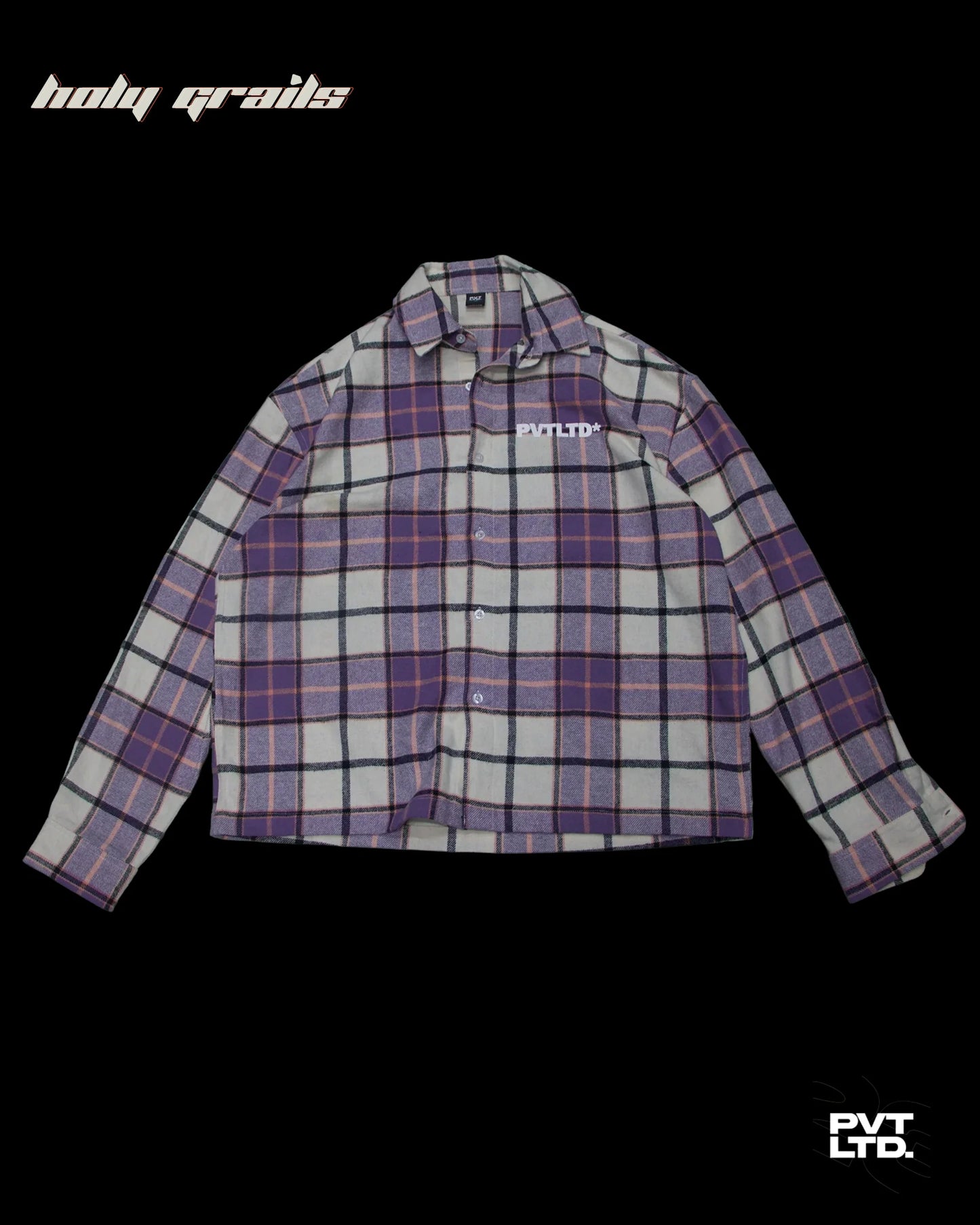 Purple Checkered Flannel Shirt HG x Pvt Ltd