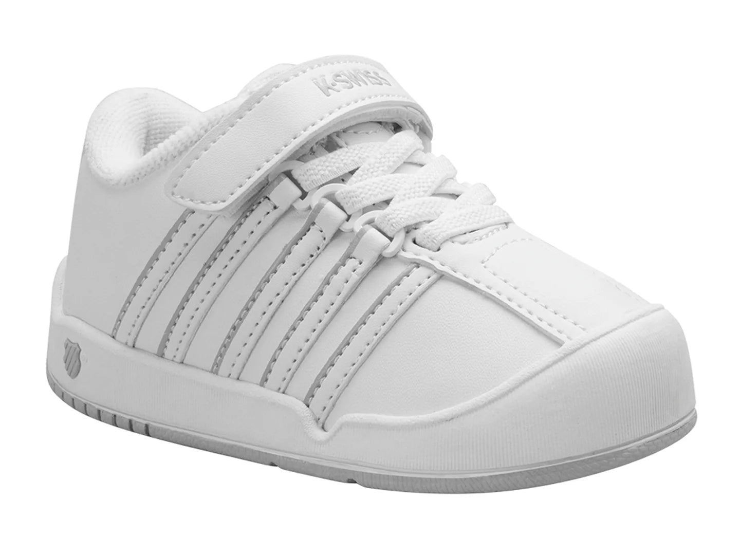 Tenis K Swiss Ontare VLC para Niño Color Blanco y Plata