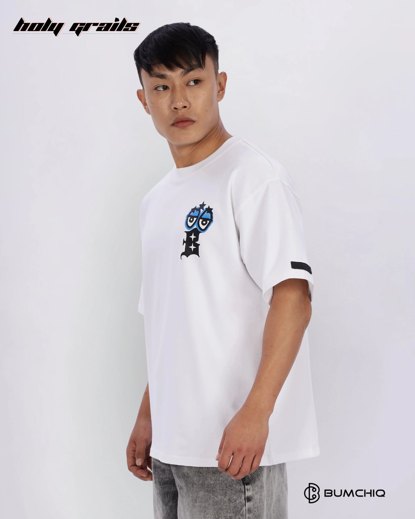Best Happen White Oversize Tee HG x Bumchiq