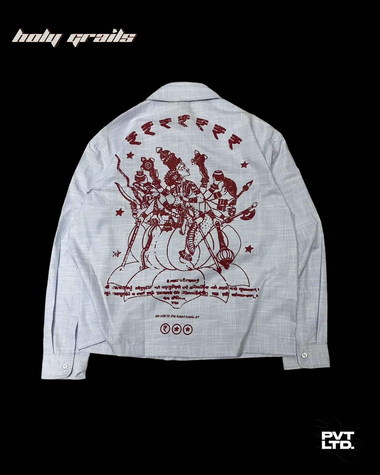 Kaavi Kale Blue Full Sleeve Shirt HG x Pvt Ltd