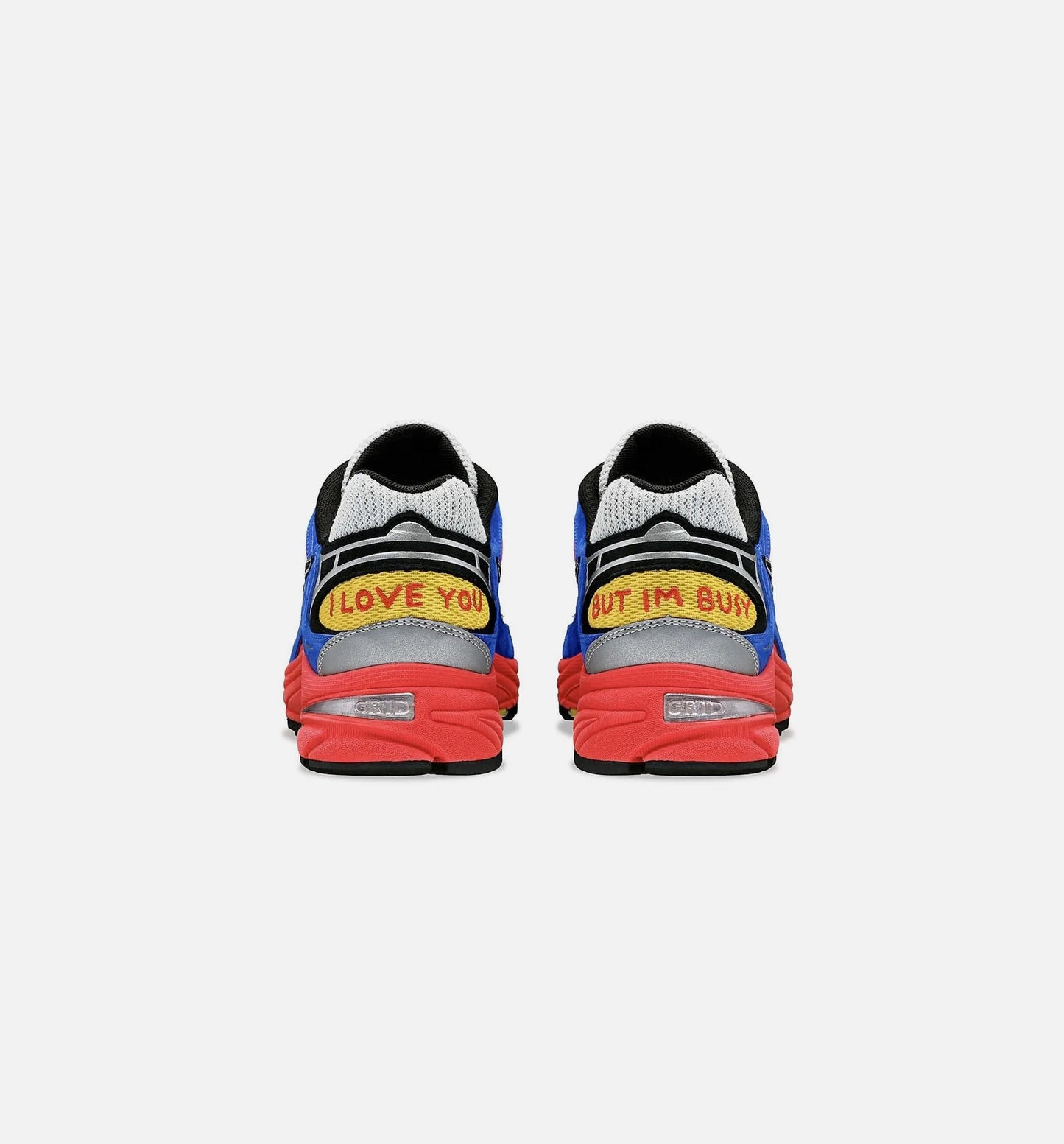 Grid Jazz 9 x Jae Tips I Love You But Im Busy Mens Lifestyle Shoe Red Blue Yellow