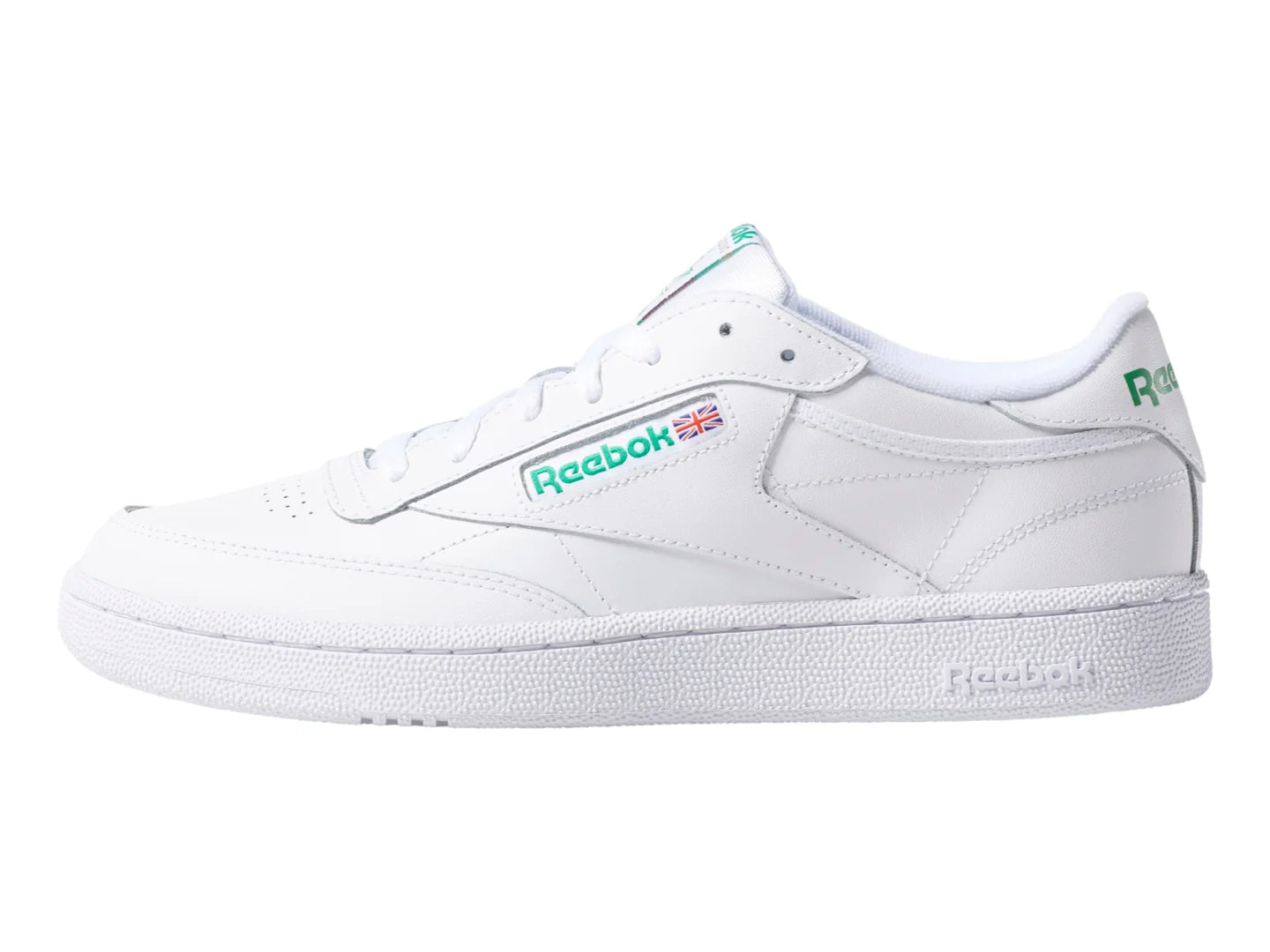 Tenis Reebok Club C 85 Blancos con Verde para Hombre
