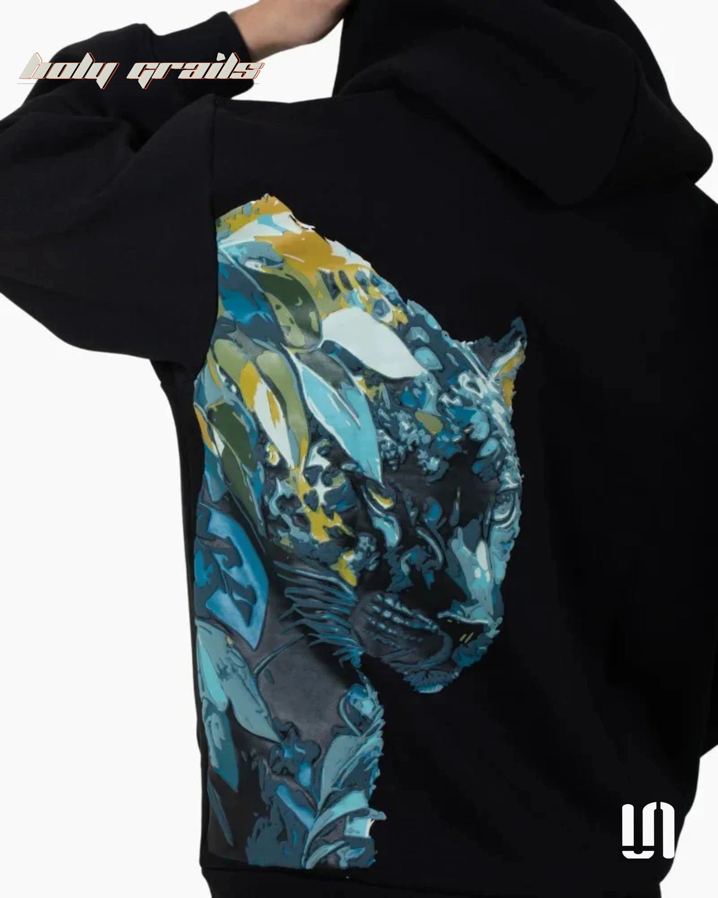 Leopard Blaze Black Hoodie HG x Sullitt