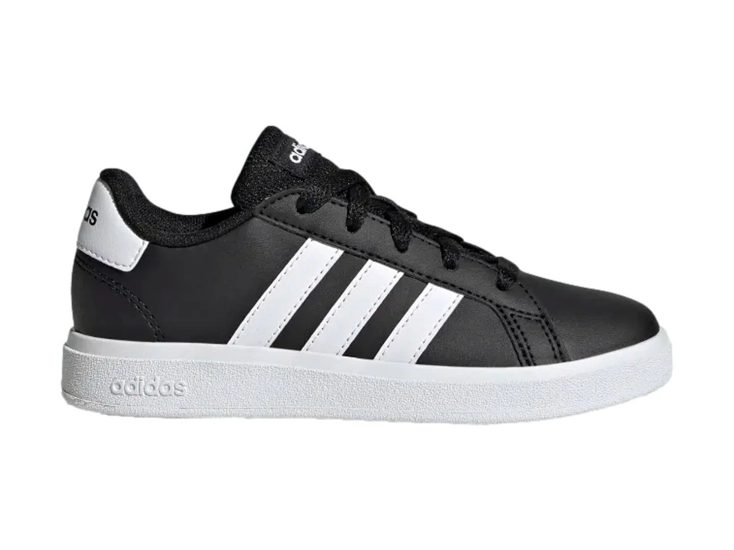 Tenis Adidas Grand Court 20 Negro y Blanco para Niño