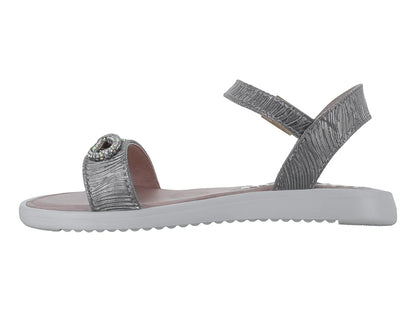 Sandalias Viris Marfil Plata para Niña
