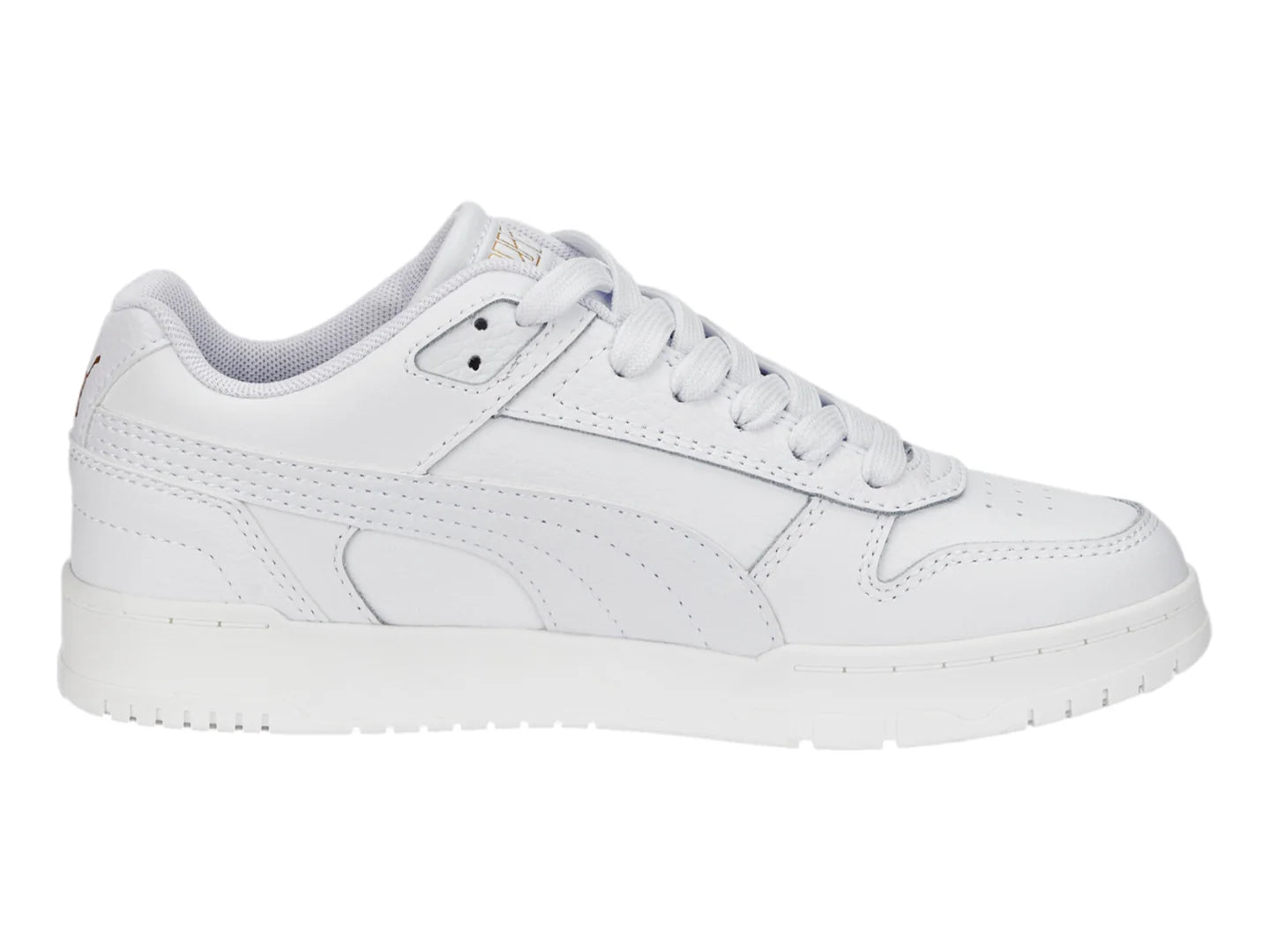Tenis PUMA RBD Game Low Blanco y Dorado para Niño