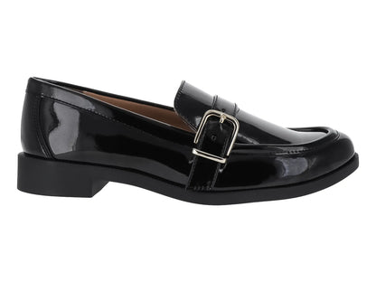 Mocasines Salamandra de Charol Negro para Mujer