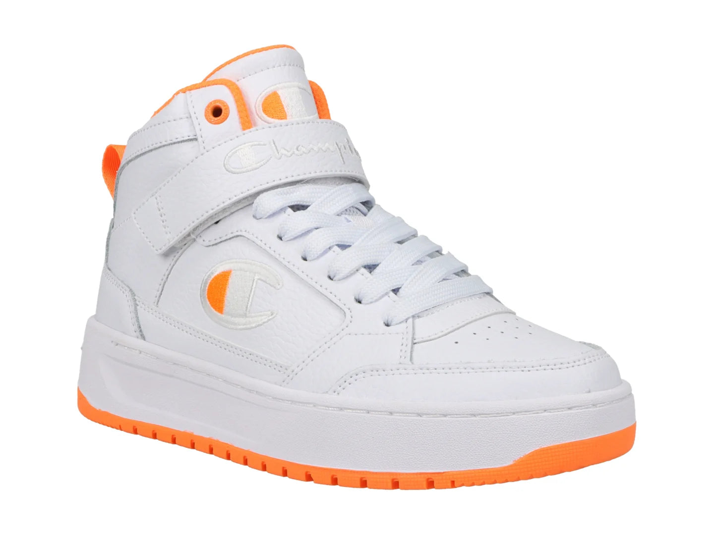 Tenis Champion Drome Hi Blanco y Naranja para Niño