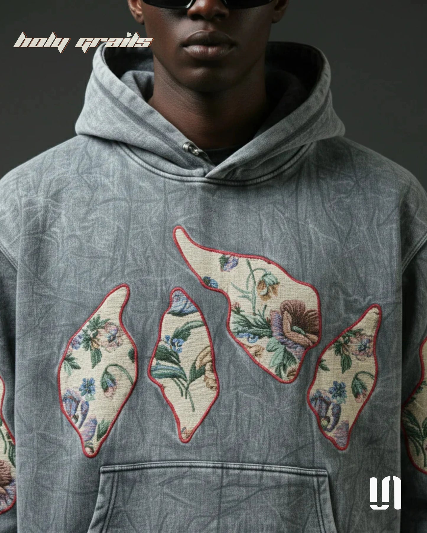 Stonefade Jacquard Grey Oversize Hoodie HG x Sullitt